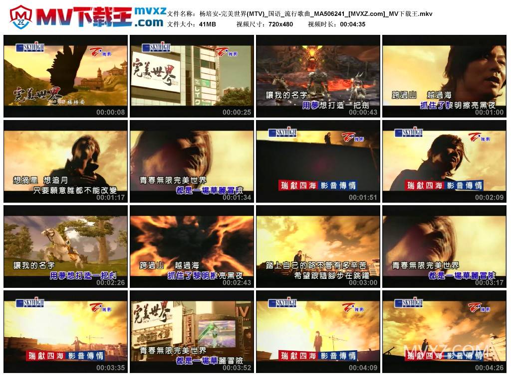 杨培安-完美世界(MTV)_国语_流行歌曲_MA506241